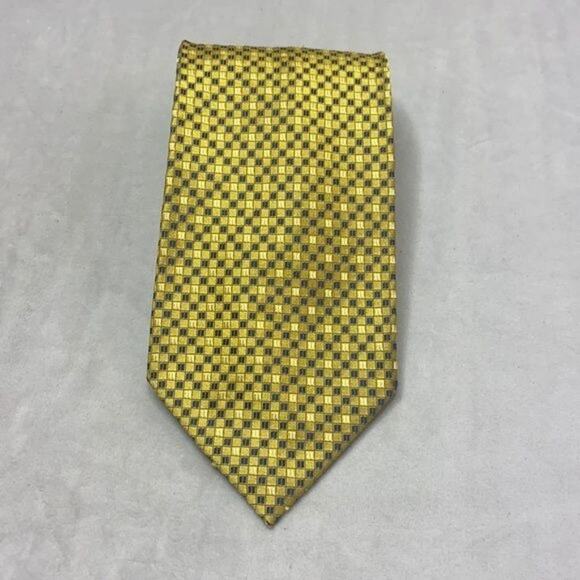 Bergamo New York patterned Silk Men's Neck Tie - Picture 1 of 6